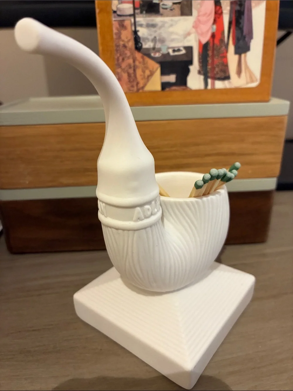 Jonathan Adler pipe match strike sculpture figurine